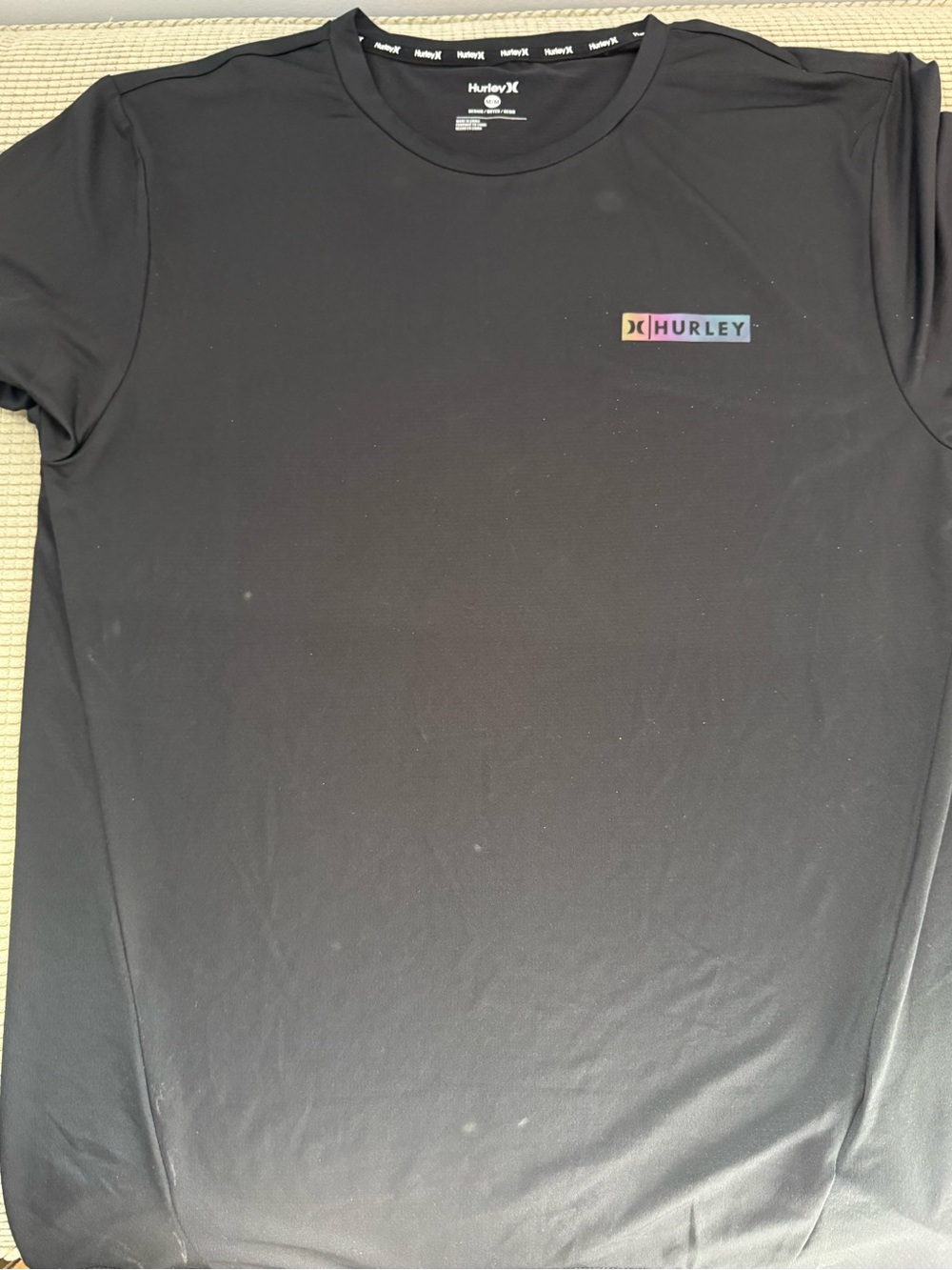 Hurley Black Block Logo Tee Shirt NWT